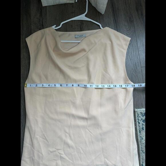 MM Lafleur Sleeveless Tunic Top Size Extra Large Blush Pink Drape Neck - Picture 5 of 7